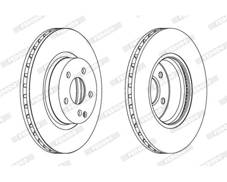 Brake Disc PREMIER DDF1263C Ferodo, Image 2