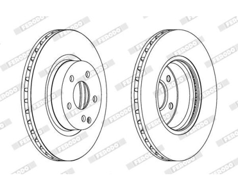 Brake Disc PREMIER DDF1263C Ferodo, Image 2