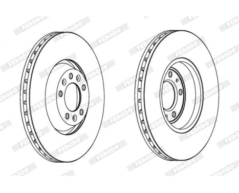 Brake Disc PREMIER DDF1274C-1 Ferodo, Image 2