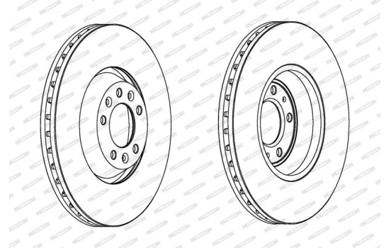 Brake Disc PREMIER DDF1274C-1 Ferodo, Image 2
