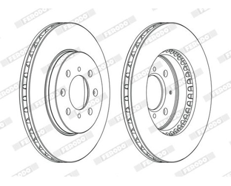 Brake Disc PREMIER DDF1281C Ferodo, Image 2