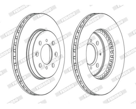 Brake Disc PREMIER DDF1281C Ferodo, Image 2