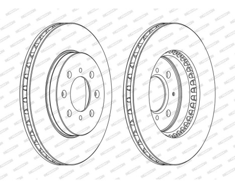 Brake Disc PREMIER DDF1281C Ferodo, Image 2