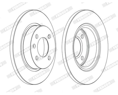 Brake Disc PREMIER DDF1283C Ferodo, Image 2