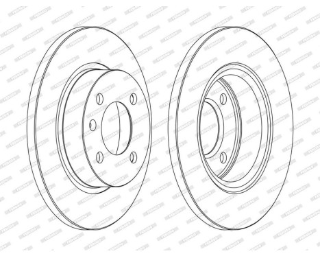 Brake Disc PREMIER DDF1283C Ferodo, Image 2