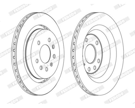 Brake Disc PREMIER DDF1289C Ferodo, Image 2