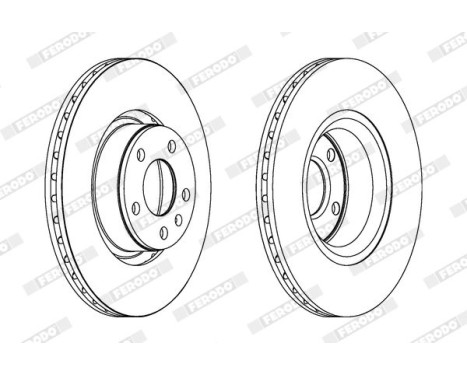 Brake Disc PREMIER DDF1291C Ferodo, Image 2