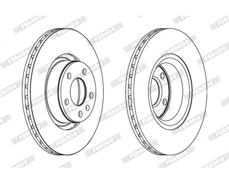 Brake Disc PREMIER DDF1291C Ferodo, Image 2