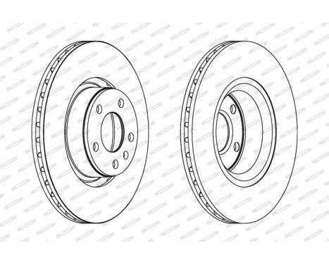 Brake Disc PREMIER DDF1291C Ferodo, Image 2