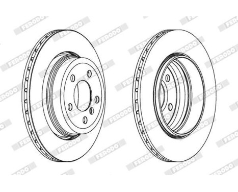 Brake Disc PREMIER DDF1297C-1 Ferodo, Image 2