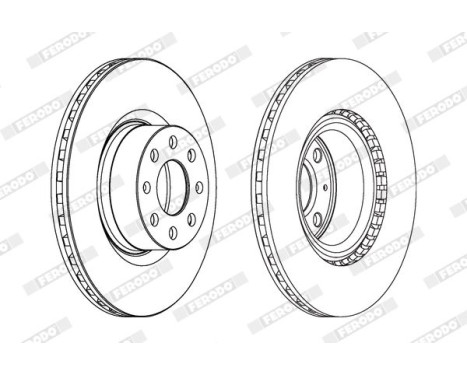 Brake Disc PREMIER DDF1298 Ferodo, Image 2