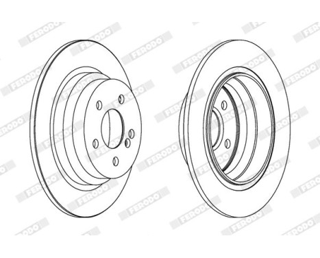 Brake Disc PREMIER DDF1308C Ferodo, Image 2