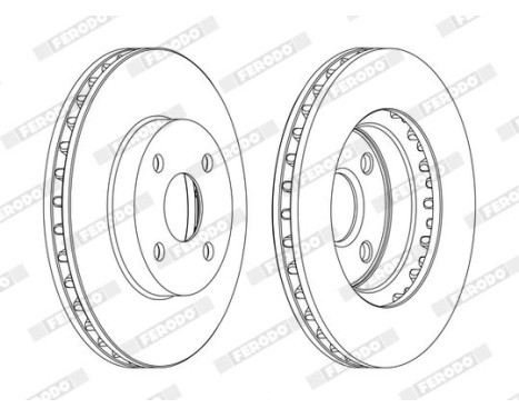 Brake Disc PREMIER DDF1309C Ferodo, Image 2