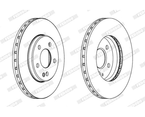 Brake Disc PREMIER DDF1316 Ferodo, Image 2
