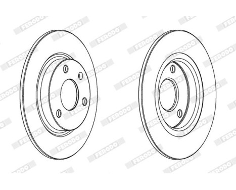 Brake Disc PREMIER DDF132 Ferodo, Image 2