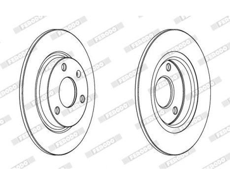 Brake Disc PREMIER DDF132 Ferodo, Image 2