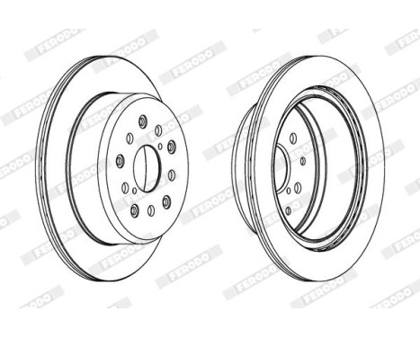Brake Disc PREMIER DDF1375 Ferodo, Image 2