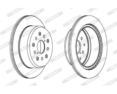 Brake Disc PREMIER DDF1375 Ferodo, Image 2
