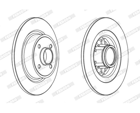 Brake Disc PREMIER DDF1381C-1 Ferodo, Image 2