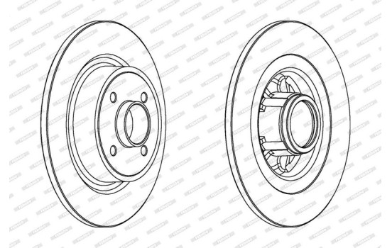 Brake Disc PREMIER DDF1381C-1 Ferodo, Image 2