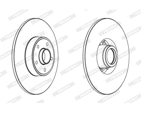 Brake Disc PREMIER DDF1386C-1 Ferodo, Image 2