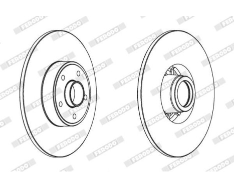 Brake Disc PREMIER DDF1386C-1 Ferodo, Image 2