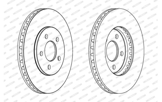 Brake Disc PREMIER DDF1407 Ferodo, Image 2