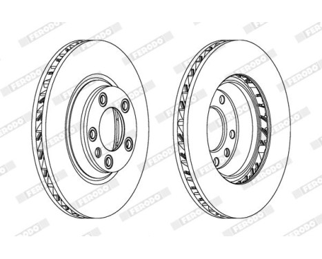 Brake Disc PREMIER DDF1408RC-1 Ferodo, Image 2