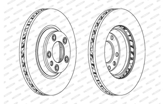 Brake Disc PREMIER DDF1408RC-1 Ferodo, Image 2