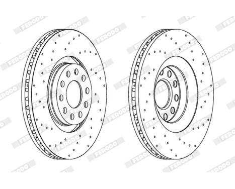Brake Disc PREMIER DDF1422C-1 Ferodo, Image 2
