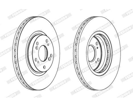 Brake Disc PREMIER DDF1424 Ferodo, Image 2