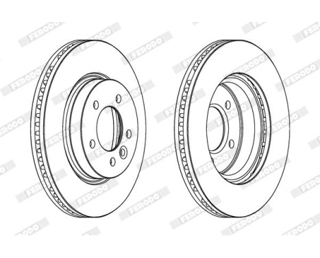 Brake Disc PREMIER DDF1430C-1 Ferodo, Image 2