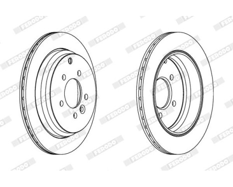 Brake Disc PREMIER DDF1431 Ferodo, Image 2