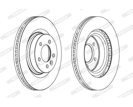 Brake Disc PREMIER DDF1432C-1 Ferodo, Image 2