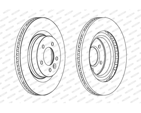Brake Disc PREMIER DDF1432C-1 Ferodo, Image 2
