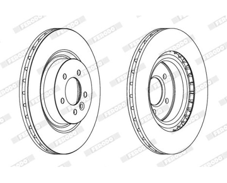 Brake Disc PREMIER DDF1434C-1 Ferodo, Image 2