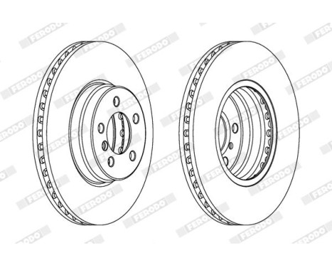 Brake Disc PREMIER DDF1436C-1 Ferodo