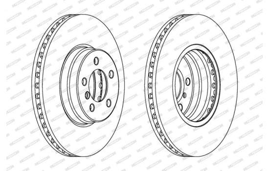 Brake Disc PREMIER DDF1436C-1 Ferodo