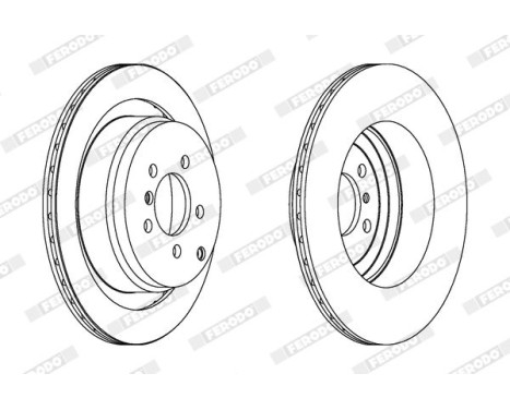 Brake Disc PREMIER DDF1437C-1 Ferodo, Image 2