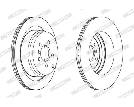 Brake Disc PREMIER DDF1437C-1 Ferodo, Image 2