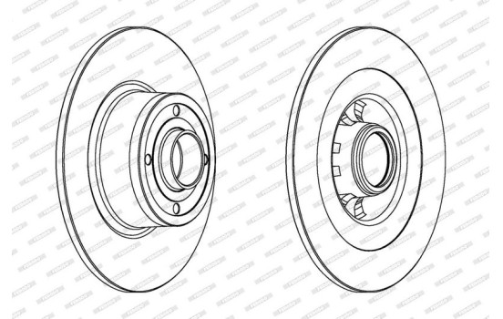 Brake Disc PREMIER DDF1443C-1 Ferodo, Image 2