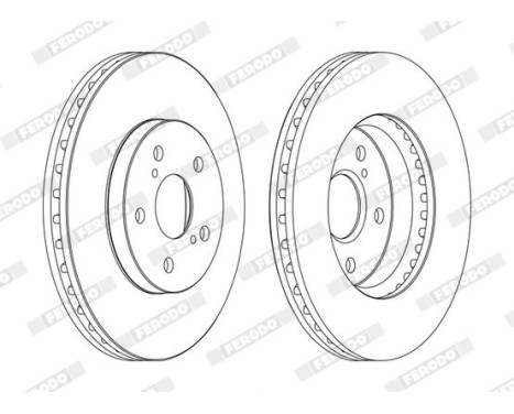 Brake Disc PREMIER DDF1446C Ferodo, Image 2