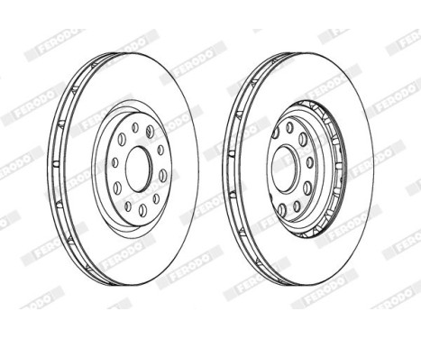 Brake Disc PREMIER DDF1449 Ferodo, Image 2