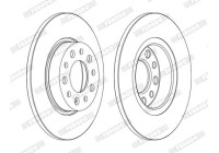 Brake Disc PREMIER DDF1450C Ferodo