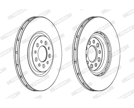 Brake Disc PREMIER DDF1453 Ferodo, Image 2