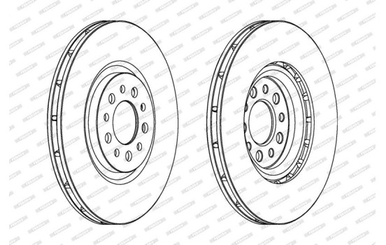 Brake Disc PREMIER DDF1453C Ferodo