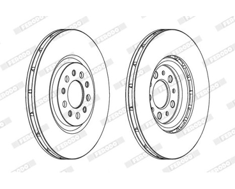 Brake Disc PREMIER DDF1455C-1 Ferodo, Image 2