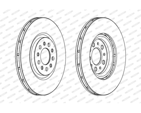 Brake Disc PREMIER DDF1455C-1 Ferodo, Image 2