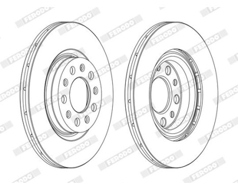 Brake Disc PREMIER DDF1456C Ferodo, Image 2