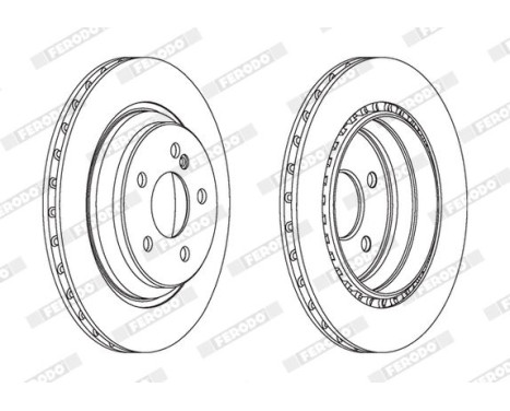 Brake Disc PREMIER DDF1457C Ferodo, Image 2